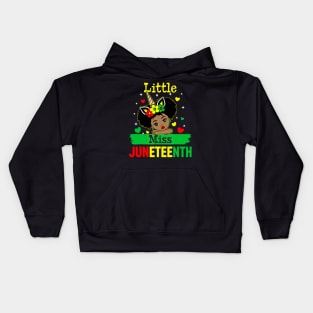 Little Miss Juneteenth Brown Skin Princess Cute Girls Kids Kids Hoodie